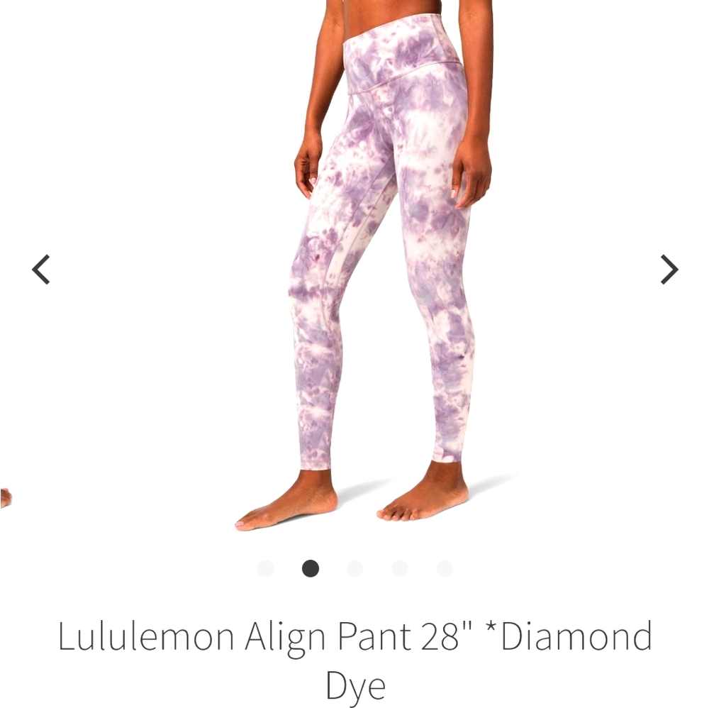 Lululemon align pant 28" Diamond Dye pink bliss